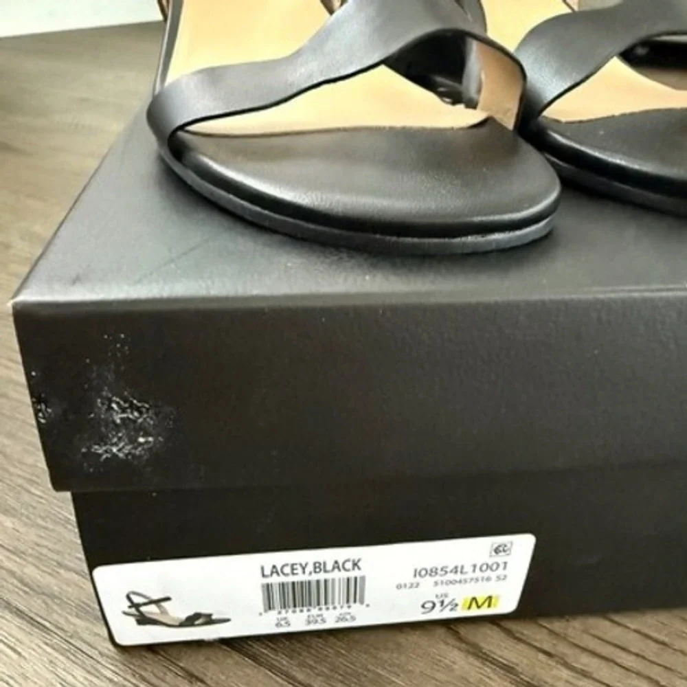 Naturalizer Black Wedge Sandals